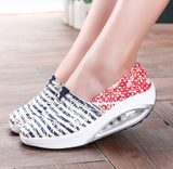 Spring one-legged lazy shoes set foot casual canvas shoes thick-soled rocking shoes women's single shoes