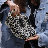Sneakers Shoes Spring Autumn Leopard Pattern Design Fabric Comfortable Casual Sneakers Flats Shoes Women