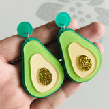 Green Avocado Drop Earrings Exaggerated Big Fruit Avocado Drop Earrings Cool Punk Jewelry Accessaries Women