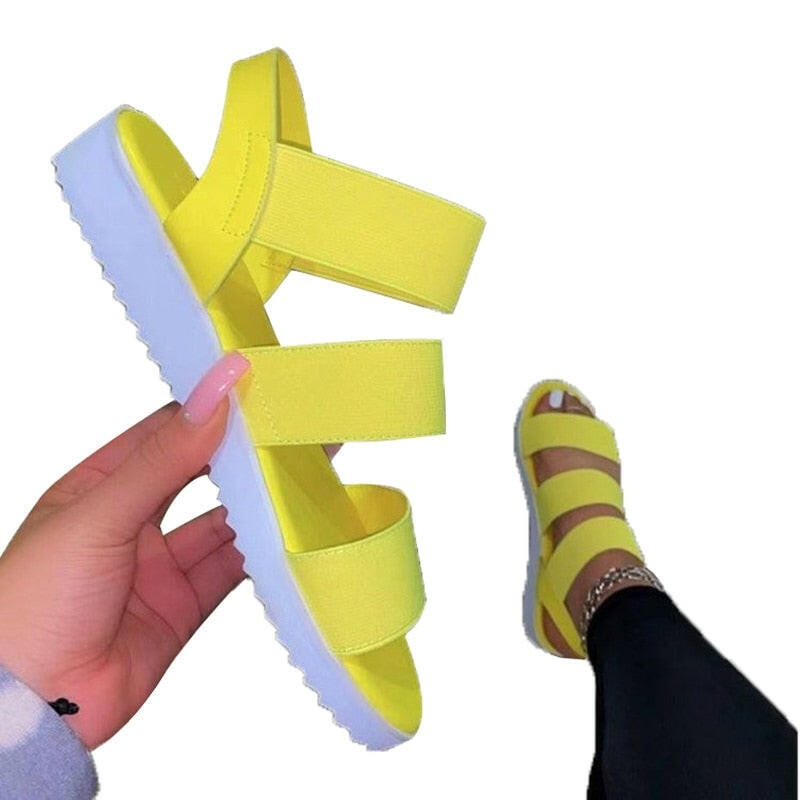 Sandals Shoes Women 2022 New Stretchy Fabric Women Shoe Breathable