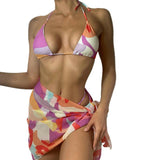 Sexy Backless Lace Women High Waist Bikini Swimsuit Swimwear Female Bandeau Thong Biquini Bikini Set Bathing Suit-Bather