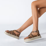Muffin Platform Platform Women's Sandals Thin Strap Cross Buckle Plus Size Sandals Summer Sandals