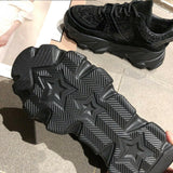 Womens Sneakers Trainers Platform Wedges Chunky Sneakers Black Sneakers Women Casual Shoes Woman Baskets chaussures femme