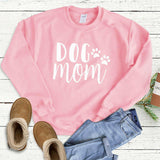 Dog Mom Women's Plus Velvet Fashionable Long Sleeve Casual Sweatshirt Printing Dog Lover Sweatshirt Clothing